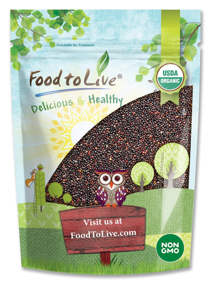 Organic Black Quinoa – Whole Grain, Raw, Sproutable & Vegan