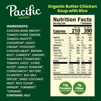 Pacific Foods Organic Chicken Noodle Soup, 16.1 oz Can (Pack of 12)