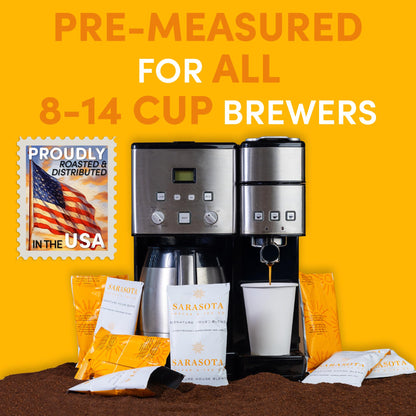 Low-Acid Decaf Flavored Ground Coffee – Premeasured Packs