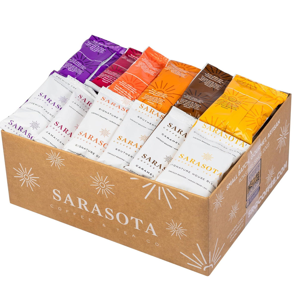 Low-Acid Decaf Flavored Ground Coffee – Premeasured Packs