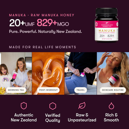 New Zealand Honey Co. Raw Manuka Honey UMF 20+ | MGO 829+