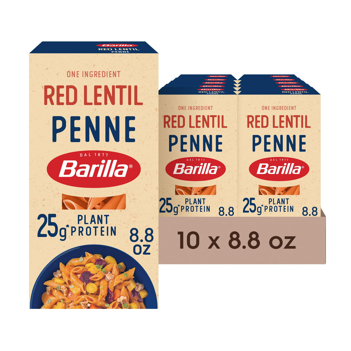 Red Lentil Penne Pasta – Plant-Based Protein, Gluten-Free