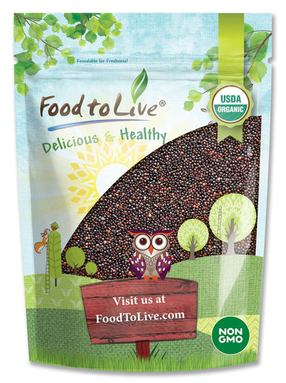 Organic Black Quinoa – Whole Grain, Raw, Sproutable & Vegan