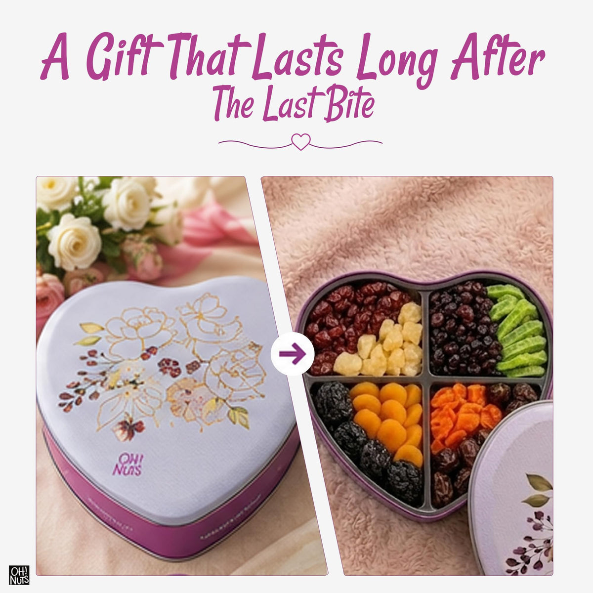 Gourmet Dried Fruit & Nut Gift Tin – Healthy Snack Assortment