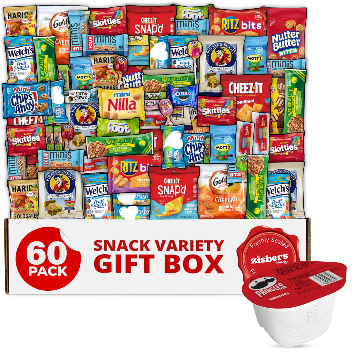 Snack Variety Gift Box – 60 Count Care Package Assortment