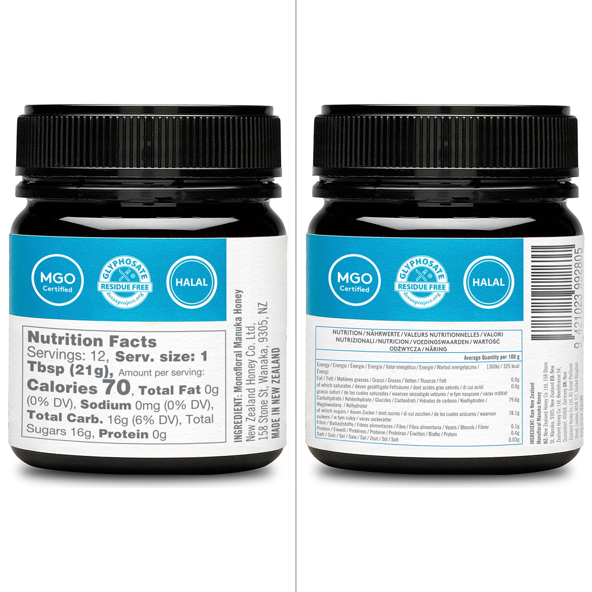 Raw Manuka Honey Duo – UMF 28+ & 26+, MGO 1450+ & 1282+