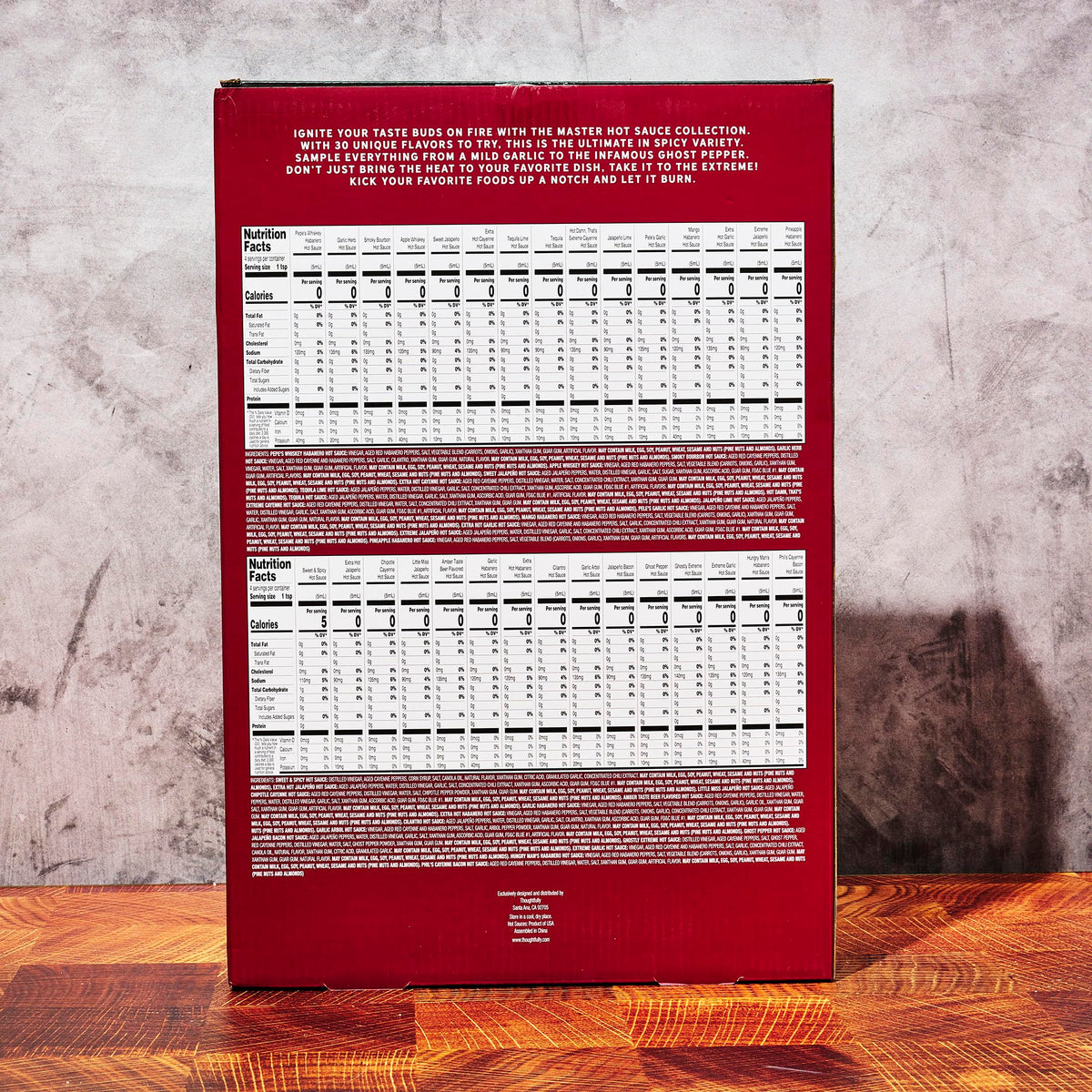 Thoughtfully Gourmet, Master Hot Sauce Collection Sampler Set, Set of 30