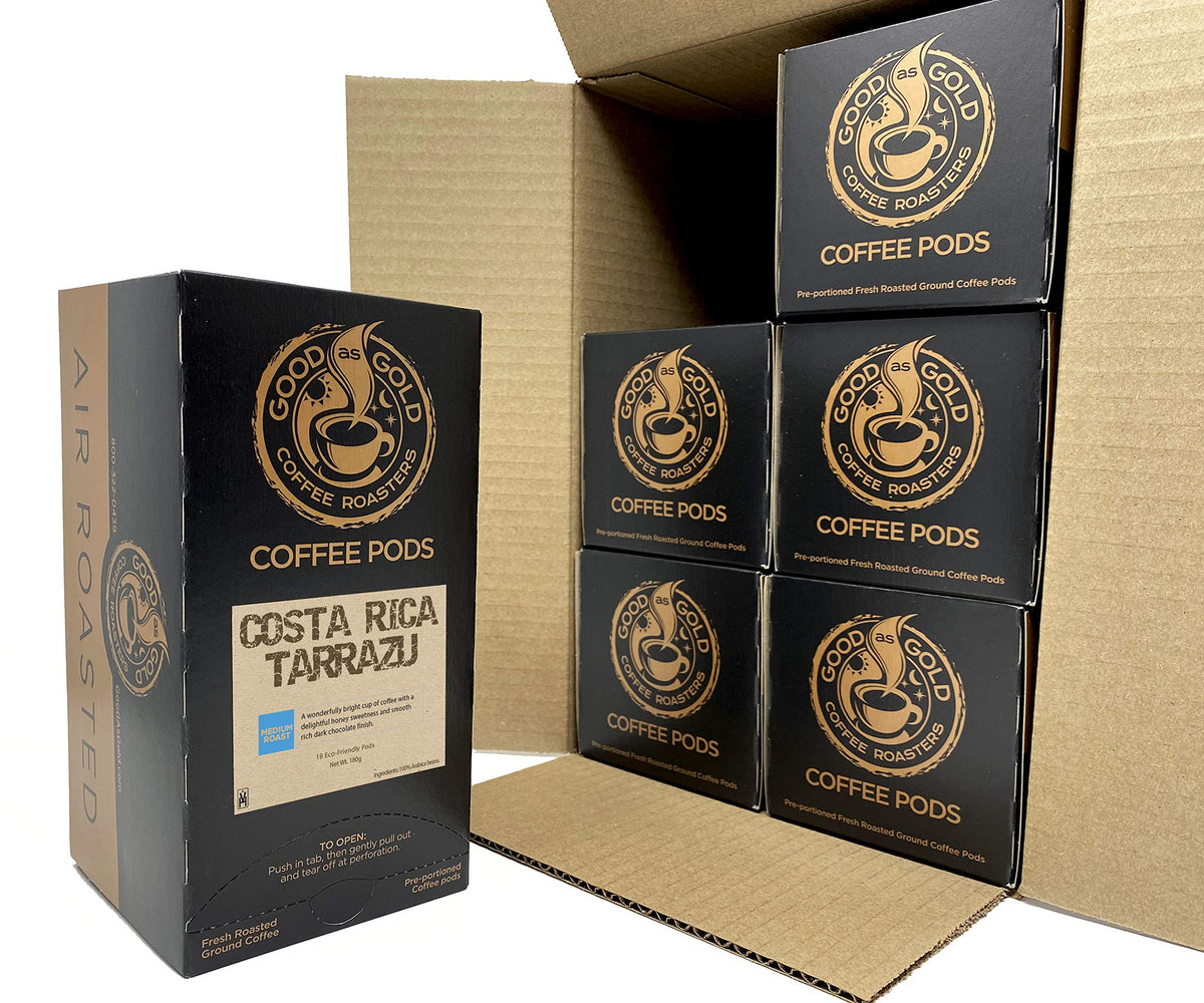 COSTA RICA COFFEE PODS, Good As Gold Coffee Roasters